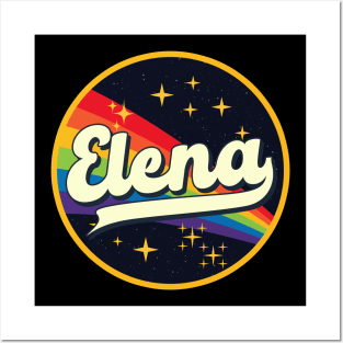 Elena // Rainbow In Space Vintage Style Posters and Art